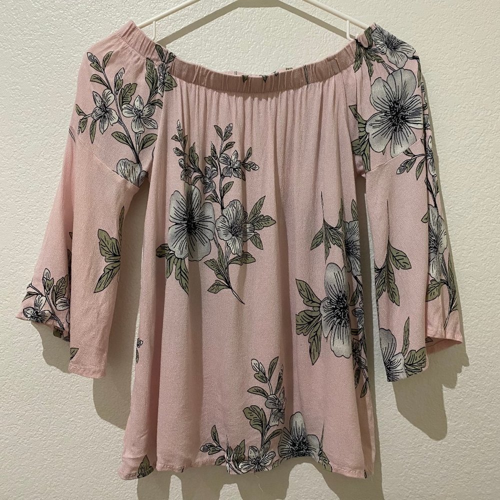 Off the shoulder floral print top